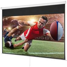 Manual Pull Down Projector Screen, 100 Inch 16:9 4K 1080 HD Retractable Projector Screen, Auto-Locking Portable Projection Screen, Portable Projector Movie Screen For Family Home Office Theater - Manual Pull-down 100 Inch - View 8