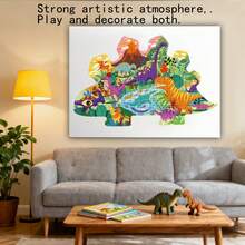 3-14岁儿童动物纸质拼图，配有肩带收纳袋，恐龙/鲸鱼/宇航员系列益智拼图，培养专注力和智力，适合男孩/女孩作为圣诞礼物、玩具、圣诞袜填充物、返校礼物 - 多元 - 查看 10