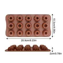 1/2pcs Chocolate Mold, Hollow Flower Pattern Design, Suitable For Chocolate, Candy, Cookie And Ice Cube Molds, As Well As Craft And Baking Tools - Brown - View 3