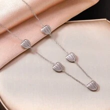 新款钛钢海洋系列手链项链套装，女士轻盈奢华18K金及不锈钢首饰 - 彩色 - 查看 10