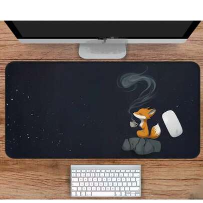 1pc Desk Mat, Fox Pattern Mousepad, Gamer Desk Mat, Gaming Setup, Large Cute Desk Mat, Aesthetic Desk Mat, Aesthetic Mousepad - Ideal Valentine's Day Gift