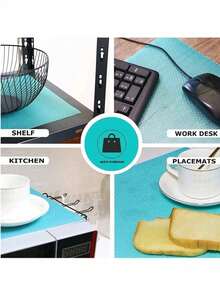 1/4 Pcs Multipurpose Fridge Liners Waterproof Oilproof Washable Mats For Fridge Freezer Cabinet Daily Home Use Graduation Season Mother's Day Father's Day Practical Gift - Multicolor - View 10