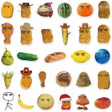 58张搞笑笑脸食物表情包贴纸，包括搞笑鸡块贴纸、水果脸贴纸、恶搞涂鸦贴纸、表情包礼物，防水乙烯基贴纸，适用于水瓶、保温瓶、吉他、行李箱、手机、手机壳、笔记本电脑、滑板等。 - A - 查看 6