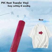 1 Roll, PVC Heat Transfer Vinyl Material, Size 30.5x60cm/30.5x102cm, Iron-On DIY, Suitable For T-Shirts, Easy To Cut And Smooth Surface, Embroidery Patch Iron-On Heat Transfer Patch, Applicable For Jackets, Clothing, Backpacks, Jeans, T-Shirts, Etc. - Multicolor - View 184