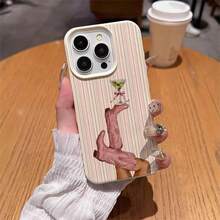 1 ốp lưng điện thoại bằng chất liệu TPU, họa tiết sọc hồng dễ thương và thời trang, tương thích với iPhone 17 Pro Max/17/16 Pro Max/15/13/12/11, S20 FE/A15/S24/A55, tương thích với Redmi Note 11/Note 12/Note 13 Pro, ốp bảo vệ toàn thân chống sốc, mềm mại, phiên bản quốc tế, không phải phiên bản nội địa. - trắng - Xem 4