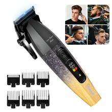 1个Hatteker男士电动理发器，智能数字显示屏理发器，沙龙级理发剃须刀 - 彩色 - 查看 12