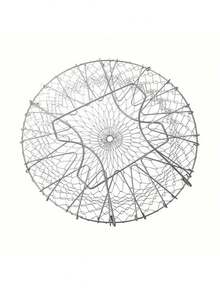 1pc Stainless Steel Frying Basket, Collapsible Home Frying Basket, Multi-Function Kitchen Strainer Basket - Multicolor - View 3