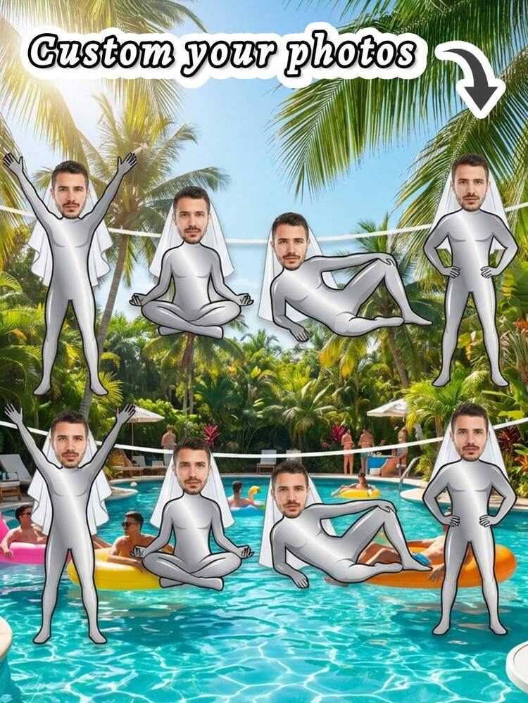 8pcs/16pcs/24pcs Customized Funny Character Portrait Party Decorations, Personalized Photo Cutouts For Birthdays, Celebrations, Suitable For Wedding Gag Gifts, Valentine's Day Gag Gifts, Birthday Party Gifts, Housewarming Party Gifts, Applicable To Various Types Of Parties, Best Gift Recommendation - Yellow - View 12