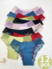 5/12-Piece Women's Mid-Rise Seamless Briefs - Soft Cotton-Blend Underwear High Elasticity, No-Roll Edges & Shape-Retaining Fit | Perfect For Daily Use, Office Commutes, Brunch Dates & Home Lounging, Essential Everyday Clothing That Matches Mid-Waist Jeans & Dresses | Elegant Minimalist Vibe, Thoughtful Gift For Her, Confidence-Boosting Comfort - Nhiều màu - Xem 13