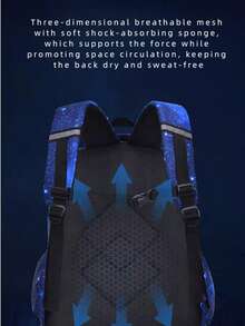 1pc Unisex Fashionable Backpack With Adjustable Shoulder Straps, Zipper Closure, Adjustable Chest Buckle To Prevent Strap Slippage, 2 Main Compartments And 3 Zipper Pockets, Organized Storage Design - Backpack - View 3