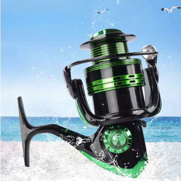 Mulinello da pesca serie 2000-6000, bobina in metallo, portatile, tazza portafildiferro in alluminio, adatto per acqua dolce e salata