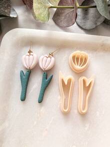 1/2/3/13件套波西米亚风花朵粘土切割器，用于珠宝制作，可爱花朵耳环粘土工具，花朵吊坠粘土切割器，用于DIY吊坠、项链、手链 - Clay Cutter - 查看 14