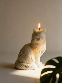 Maine Coon Cat Scented Candle Silicone Mold DIY Sitting Kitten Epoxy Resin Plaster Ornament Silicone Mold - Kitten Mold - View 1