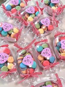 5/10/30/50个装可重复使用蛋糕杯（带盖）、冷萃酸奶杯、带透明窗口的礼盒、椰子布丁杯、燕麦片杯（带盖）、防震甜点杯、耐用防裂酸奶杯、奶油蛋糕盒、透明甜点杯 - 彩色 - 查看 7