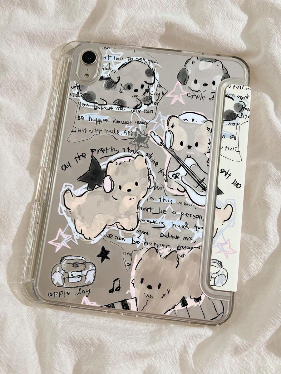 Esta exquisita y adorable funda trasera de cristal acrílico con diseño de gato de dibujos animados y estrella es adecuada para los iPads de 7a, 8a (10.2 pulgadas) y 10a generación. Es resistente a los golpes y duradera, con una ranura incorporada para el lápiz, compatible con la función de suspender/activar y múltiples modos de soporte plegable, lo que la convierte en un regalo ideal para las vacaciones. - Multicolor - Ver 1