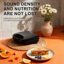 SOKANY 08123 Multi-Function Breakfast Maker, Sandwich Maker, Waffle Maker. 750W High Power. Double-Sided Heating, One-Touch Auto Sealing. Non-Stick Baking Plate, Easy To Clean. Suitable For Making Sandwiches, Waffles, Fried Eggs, Etc. Ideal For Quickly Preparing Breakfast And Healthy Light Meals. - EU E Type Plug(220-240V) - View 5