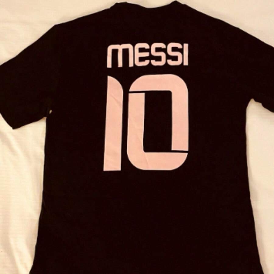 Inters Miamis Messis T-Shirt Black Pink 100% Cotton SMALL (Official MLS Licensing) - 黑色 - 查看 1
