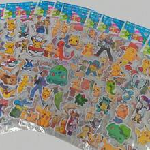 pokemon 1/12张可爱动漫宝可梦贴纸 卡哇伊3D皮卡丘贴纸 卡通泡泡贴纸 加厚奖励贴纸礼品 - 寶可夢 - 查看 7