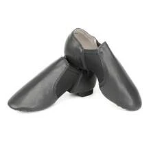 Zapatos de Jazz Deportivos de Poliéster Liso/Zapatos de Baile de Punta Lisa Escolares - Negro - Ver 1