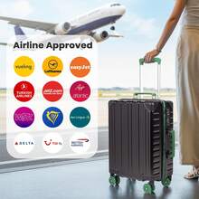 20 Inch Carry On Suitcase, Lightweight PC Hard Shell Travel Luggage Cabin Suitcase With Wheels & TSA Lock Overhead - 20 inch - View 8