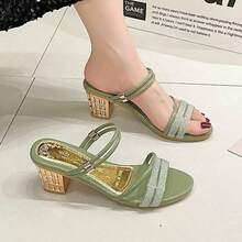 Sandalias de tacón alto para mujeres - Verde - Ver 5