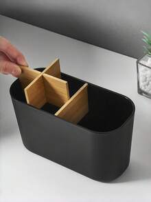 The 2026 New Bathroom Toothbrush Holder Storage Bucket, Bathroom Toothbrush Holder, Toothpaste Toothbrush Holder, Toiletries Storage Rack, And A 5-Grid Desktop Storage Are Suitable For Desktop Storage In Bedrooms And Living Rooms, As Well As Storage Boxes For Various Small Items. Removable Partition Board Storage Box - Multicolor - View 11