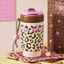 1pc Stylish Insulated Water Bottle/Coffee Cup, 2026 New Arrival, Portable Cute Gift Tumbler With Straw - Multicolor - View 7