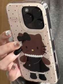 SANRIO 新款时尚可爱黑色Hello Kitty连衣裙手机壳，兼容 11/12/13/14/15/16/17 Pro/Pro Max，创意防震全包保护 - 彩色 - 查看 3