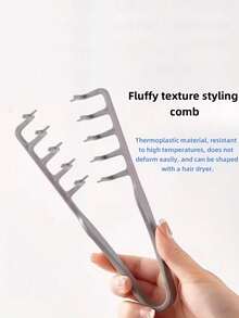 Peine de textura esponjosa con agarre - Agrega volumen en las raíces y mezcla sin costuras, de dientes finos para todo tipo de cabello (liso/ondulado/rizado/rizado), agarre antideslizante, adecuado para flequillos, recogidos, peinado diario - Uso en salón y en casa, cepillo de pelo, peine de estilismo texturizado Accesorios de belleza para el cabello en el hogar Kit de herramientas de peinado Kit de herramientas para el cabello - Multicolor - Ver 9