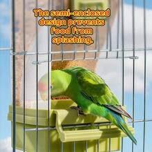 1pc Parrot Automatic Feeder Hull Separator Budgerigar Cockatiel Anti-Spill Hanging Splash-Proof Integrated Feeder Food Box - one-size - View 3