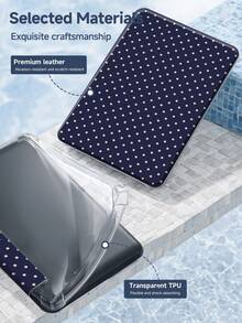 深蓝色波点保护套，兼容 iPad Air 4/5（10.9 英寸）、iPad 7/8/9（10.2 英寸）、第十代 iPad，内置笔袋，支持自动睡眠/唤醒功能，兼容三星 Tab S6（10.4 英寸）、Tab A9（11 英寸）、Kindle Paperwhite（第十二代，2024 年款），闪亮风格保护套，情人节、新年礼物之选。 - 彩色 - 查看 9