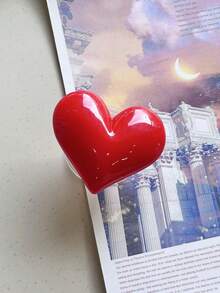 1pc Heart-Shaped Portable Retractable Detachable Magnetic Phone Stand Holder - Multicolor - View 13