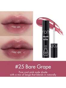 Rom&nd Romand 持久保湿唇彩，24号色（去角质），5.5克/0.2盎司，Romand液体唇膏，水润亮泽妆效，韩国唇彩，持久显色，MLBB（My Lips But Better，我的唇色，但更美），保湿，高显色度，打造自然透明妆容，日常唇彩，韩国化妆品，礼盒装 - #25 Bare Grape - 查看 6