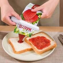 Magnetic Squeeze Sauce Dispenser, Kitchen Tomato Sauce, Ketchup, Pet Cat Treats Squeezer, No Mess Hands - White - View 1