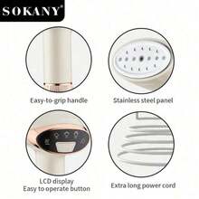 Bàn ủi hơi nước cầm tay đa năng SOKANY 12003, công suất cao 1500W, làm nóng nhanh, dung tích lớn 260ml, ủi 360° mọi hướng, màn hình LED và mặt bàn bằng thép không gỉ, dễ dàng ủi cổ áo và cúc áo, thiết bị gia dụng thiết yếu cho các chuyên gia kinh doanh và gia đình. - Xem 5