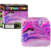 Marbled Ice Cube Malt Sugar Stress Relief Ice Cube Cube Malt Sugar Squeeze Toy Decompression Artifact, Wet Soft Texture Slow Rebound Squeeze - Birthday Gift - Holiday Gift - Multicolor - View 7