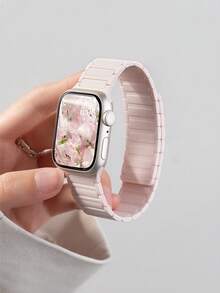 1条粉色磁性硅胶表带，兼容 44mm、45mm、49mm、46mm、42mm、41mm、40mm、38mm，男女通用，适用于Series 11、10、9、8、7、6、5、4、3、SE 2。 - 粉紅色 - 查看 5