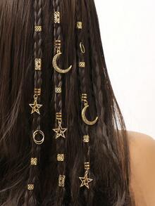 45pcs Women's Dreadlocks Star And Moon Combination Hair Rings Moon Star Braid Hair Clips Fashion Personalized Hair Accessories Braid Decoration Metal Pendant Y2K Party Punk Gifts Suitable For Girls And Women Great For Prom And Party Music Festival Women's Hair Accessories Accessories Leprechaun Party Hair Clip Holiday Party Dress-Up Hair Accessories Golden Accessories Metallic Finish,Gifts,Travel,Gifts For Women,Hair Stuff,Stocking Stuffers,Stocking Stuffers,Stocking Fillers,Stocking Stuffers For Women,Stocking Fillers Women,Christmas Gifts,Gifts,Christmas Stocking Fillers,Gifts For Women,Gift,Christmas Gift,Stocking Stuffers For Adults,Stocking Fillers For Adult,Hair Stuff,Women's Accessories,Stocking Stuffer,Coming-Of-Age Hair Accessory,Christmas Hair Accessories,Gift Ideas For Women,Beauty Stocking Fillers,Christmas Gifts For Women - Multicolor - View 1