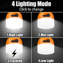 Lámpara recargable de alta potencia, bombilla duradera, adecuada para mercado nocturno, puesto, portátil, LED, camping, hogar, emergencia por corte de energía - Linterna de mano - Ver 8