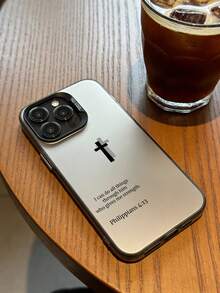 Capa para celular com estampa religiosa de versículo bíblico, proteção contra impactos, compatível com iPhone 16 Pro Max/15/14 Plus/13/12/11, versão internacional (não é a versão nacional). - Multicolorido - Ver 5
