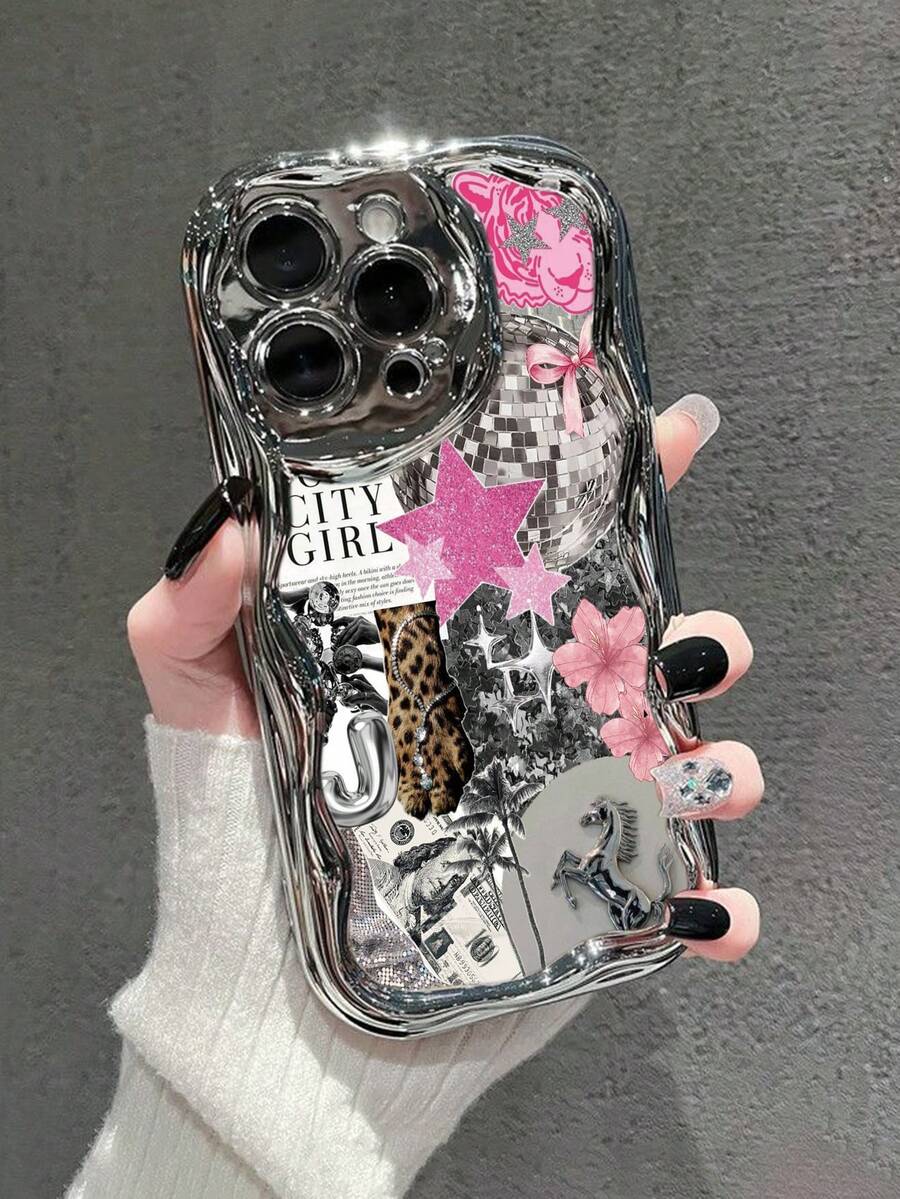 Ốp lưng điện thoại mềm mại, in họa tiết ngôi sao 5 cánh nhiều màu sắc, mạ điện, màu kem, tương thích với các dòng điện thoại IP17/IP17PROMAX/Iphone16/Iphone16pro/Iphone16promax/Iphone15/XR/7p8p/P12promax/P13promax/P14PROMAX/P13/P14/P11/P12/P14, dễ thương và thời trang, dày dặn, bảo vệ tốt cho các kích cỡ XS/S/XSMAX/78GES2.