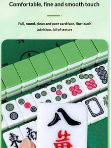 144pcs Luxury Professional Mahjong Set - Classic Chinese Mahjong Game Carefully Crafted With High-Quality PVC Material, Designed For Mahjong Enthusiasts. Provides Strategic Social Entertainment For Adults, Suitable For Parties, Weddings, Gatherings, Birthday Celebrations, Group Activities, Family Reunions, And Travels. Brilliant Chess Game For Adult Parties, Charming Activity For Couples. A Perfect Gift Choice! (Random Style, Color Difference, Random Packaging) - Multiple Styles - View 5