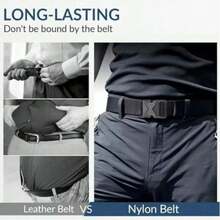 可调节军用战术腰带 - 男士耐用尼龙材质腰带 - 彩色 - 查看 8