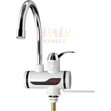 Grifo de calefacción, calentador de agua eléctrico de cocina, calentador de agua todo en uno, calentador de agua instantáneo, calentador de agua eléctrico para ducha, calentador de agua instantáneo con grifo de agua fría y caliente, grifo calentador de agua eléctrico sin tanque instantáneo de 110 V, grifo de calentamiento rápido, grifo de agua caliente giratorio de 360°, temperatura ajustable, visualización de temperatura en pantalla, fácil de instalar, adecuado para baño, cocina, grifo de casa, balcón, fregadero de RV, para lavar platos y verduras (blanco) - Blanco - Ver 12