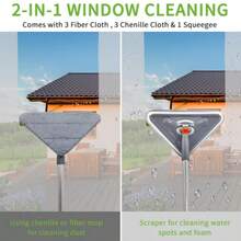 Wall Cleaner Mop With Adjustable Long Handle & 360° Rotating - Multi- Ceiling/Wall/ Suitable For Walls, Ceilings, Floors, Baseboard With 6 Replacement Pads, Extendable Pole, No Ladder/ Assembly - 6pcs - View 4