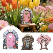 1.0cm Thick Mini Fairy Door Decor Ornament, Fairy Door Shaped, Suitable For Outdoor Garden Yard Lawn, Fantasy Theme Micro Landscape Decor, Outdoor & Garden Supplies, Gardening Ornament (Double-Layer Craft) - JLM021 - View 2