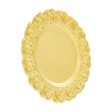 kangten Yellulu 100 PCS Antique Charger Plates Bulk, 13" Plate Chargers For Dinner Plates, Round Reef C-Hargers, Plastic Plate Chargers Bulk, For Dinner Wedding Table Setting Decoration (100 Pack-Gold) A Nice Gift - 100 Pack-gold 8 - View 7