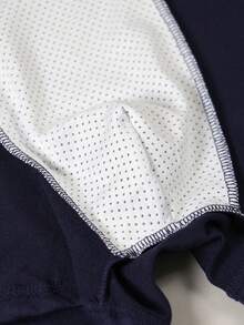 Men's Black Briefs With Letter & Rose Flower Print, Elastic Comfortable Everyday Underwear - Blue - View 8