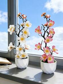 仿真蝴蝶兰，逼真自然，不含花盆，适合室内外摆放，如窗台、阳台、玄关或茶室，可用于婚礼、家居装饰、房间装饰、复活节、卧室、客厅等场合，也可作为花卉装饰，适用于婚礼布置。仿真植物，人造花 - 彩色 - 查看 11