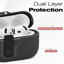 Vena For AirPods 4 Case Cover Dual Layer, With Auto Open Lock Compatible With AirPods Gen 4 4th Generation, Supports Wireless Charging, Gray - 灰色 - 查看 3